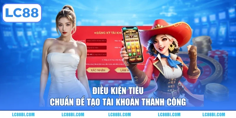 Điều kiện tiêu chuẩn để tạo tài khoản thành công