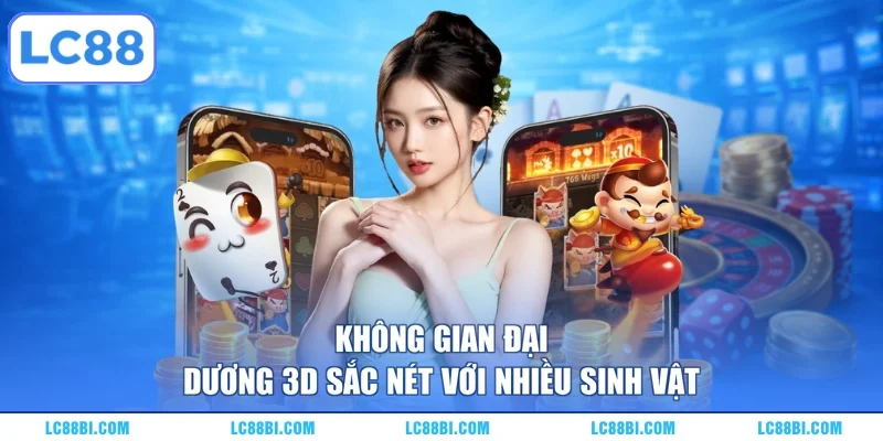 Không gian đại dương 3D sắc nét với nhiều sinh vật