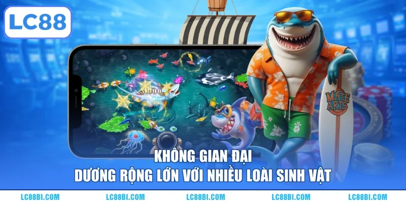 Không gian đại dương rộng lớn với nhiều loài sinh vật