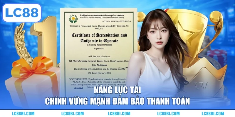 Năng lực tài chính vững mạnh đảm bảo thanh toán