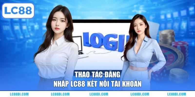 Thao tác đăng nhập LC88 kết nối tài khoản