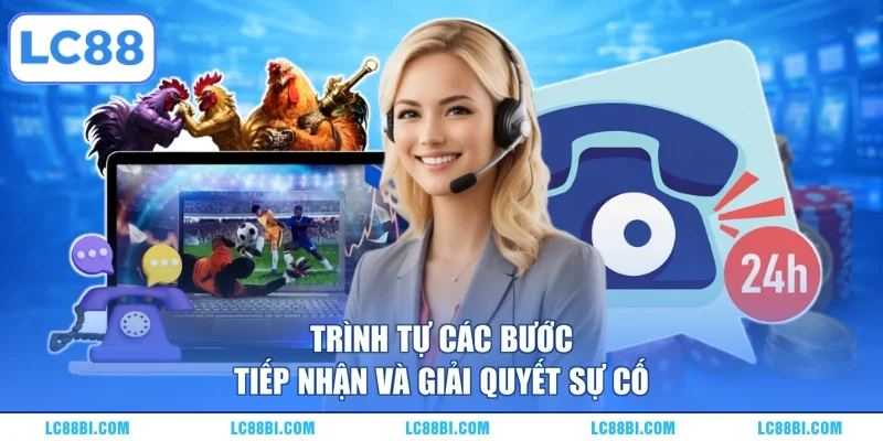 Trình tự các bước tiếp nhận và giải quyết sự cố